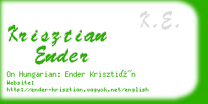 krisztian ender business card